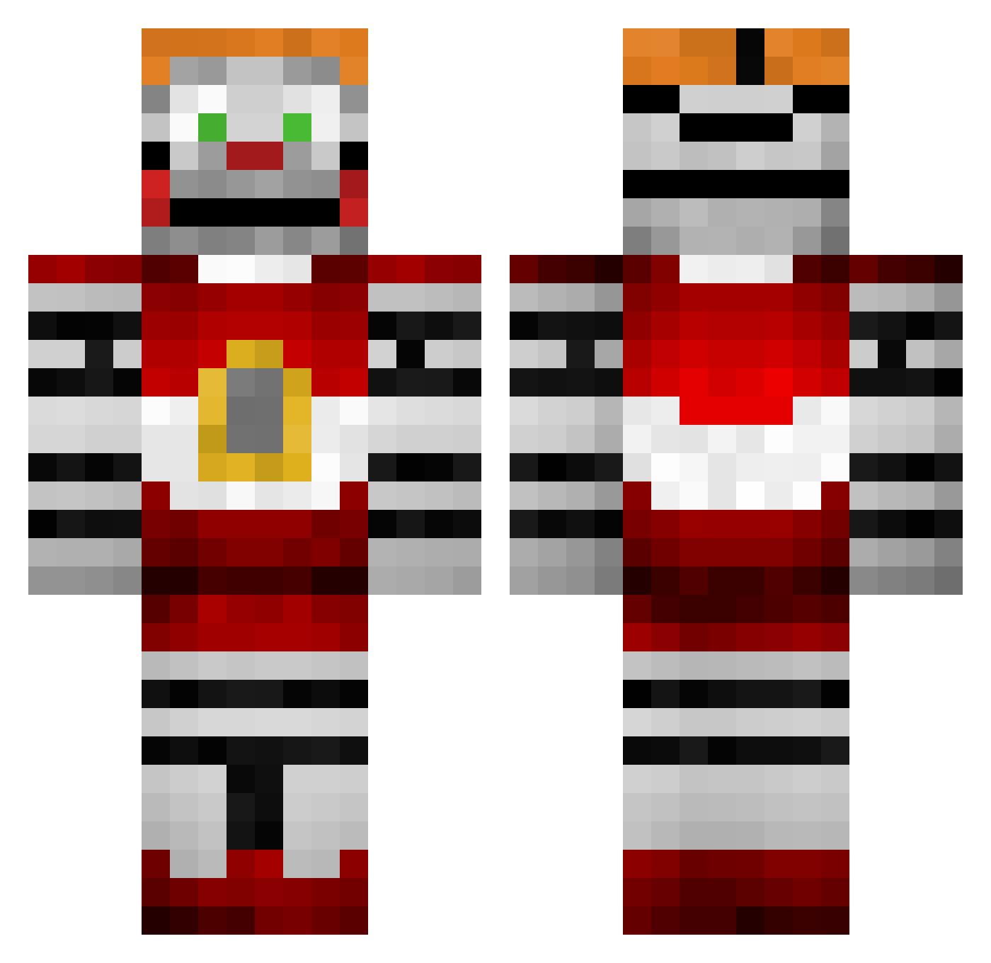 Dallas8988 Minecraft skin, front and back view