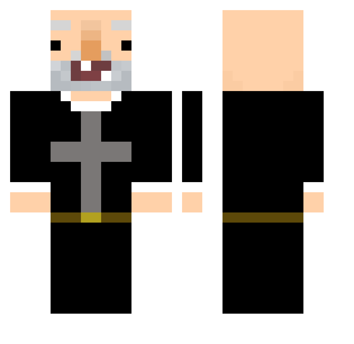 CarlosMarxx Minecraft skin, front and back view