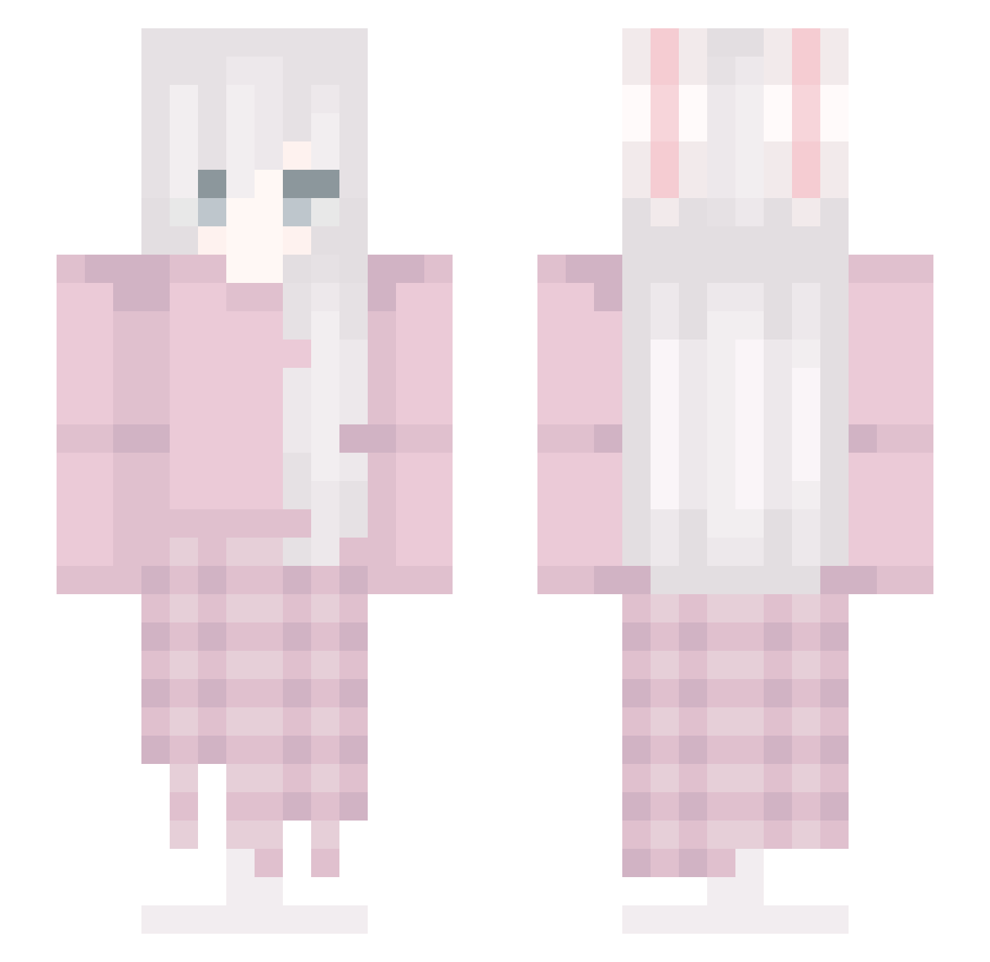 Chloromelanite Minecraft skin, front and back view