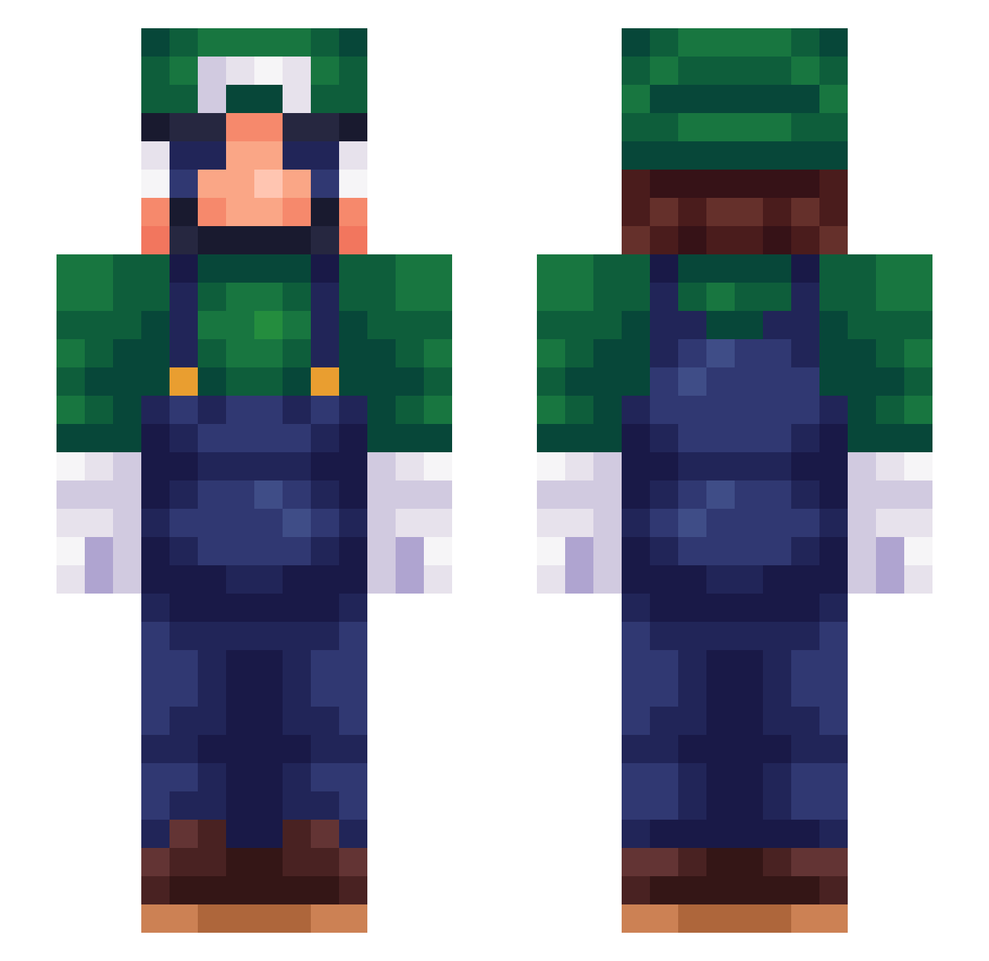 Porgiee_ Minecraft skin, front and back view