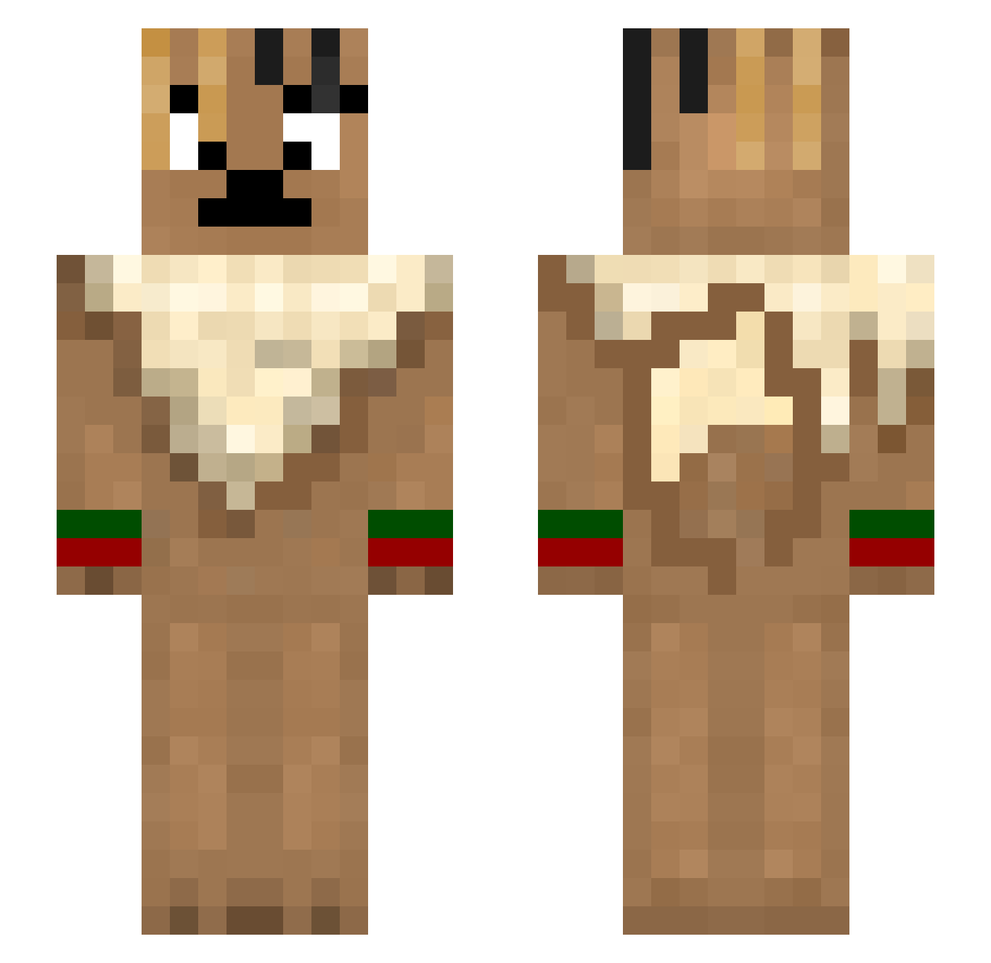bigchungus61 Minecraft skin, front and back view