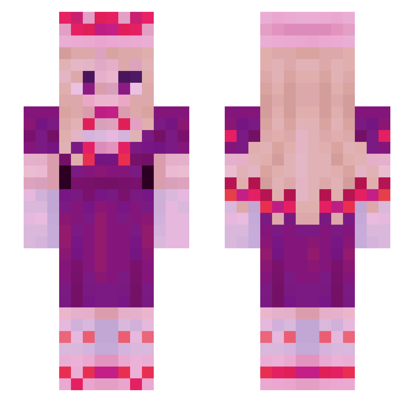 Hag_lover Minecraft skin, front and back view