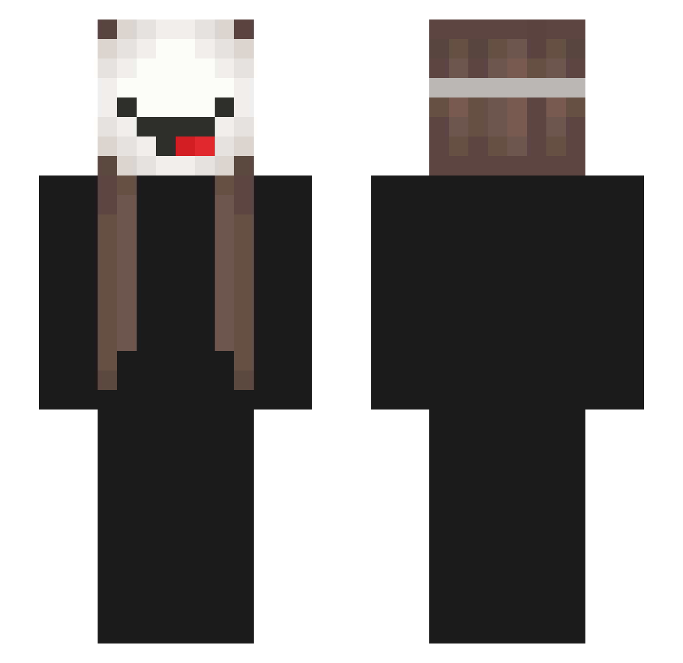 DeStrqfes Minecraft skin, front and back view