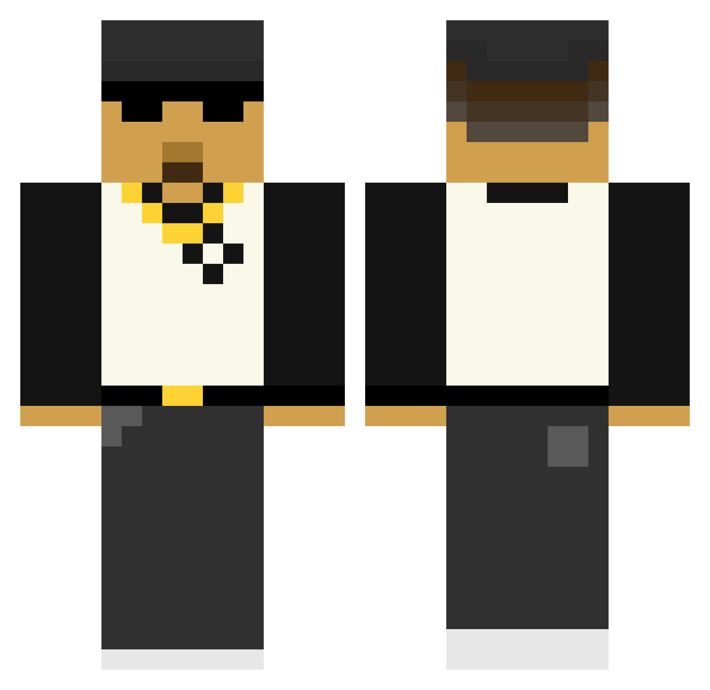 King_Jacob Minecraft skin, front and back view
