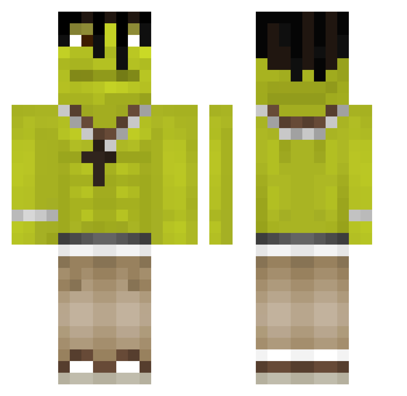 Raylium_MC Minecraft skin, front and back view