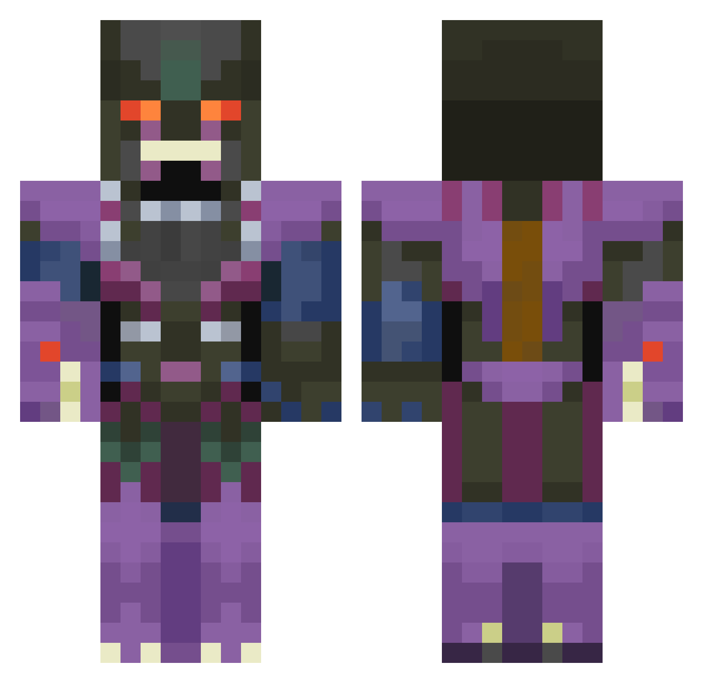 Rosinberg Minecraft skin, front and back view