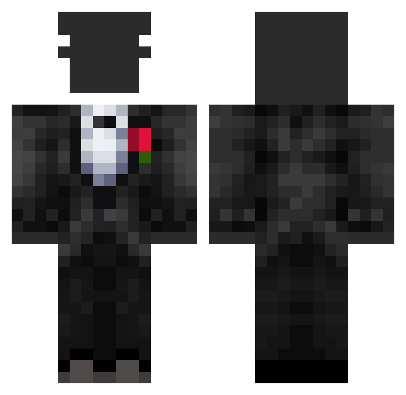 _074 Minecraft skin, front and back view