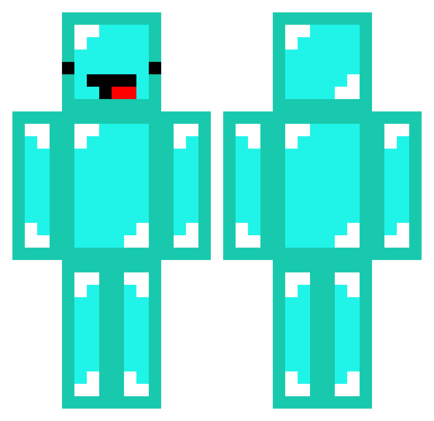 balloongoon Minecraft skin, front and back view