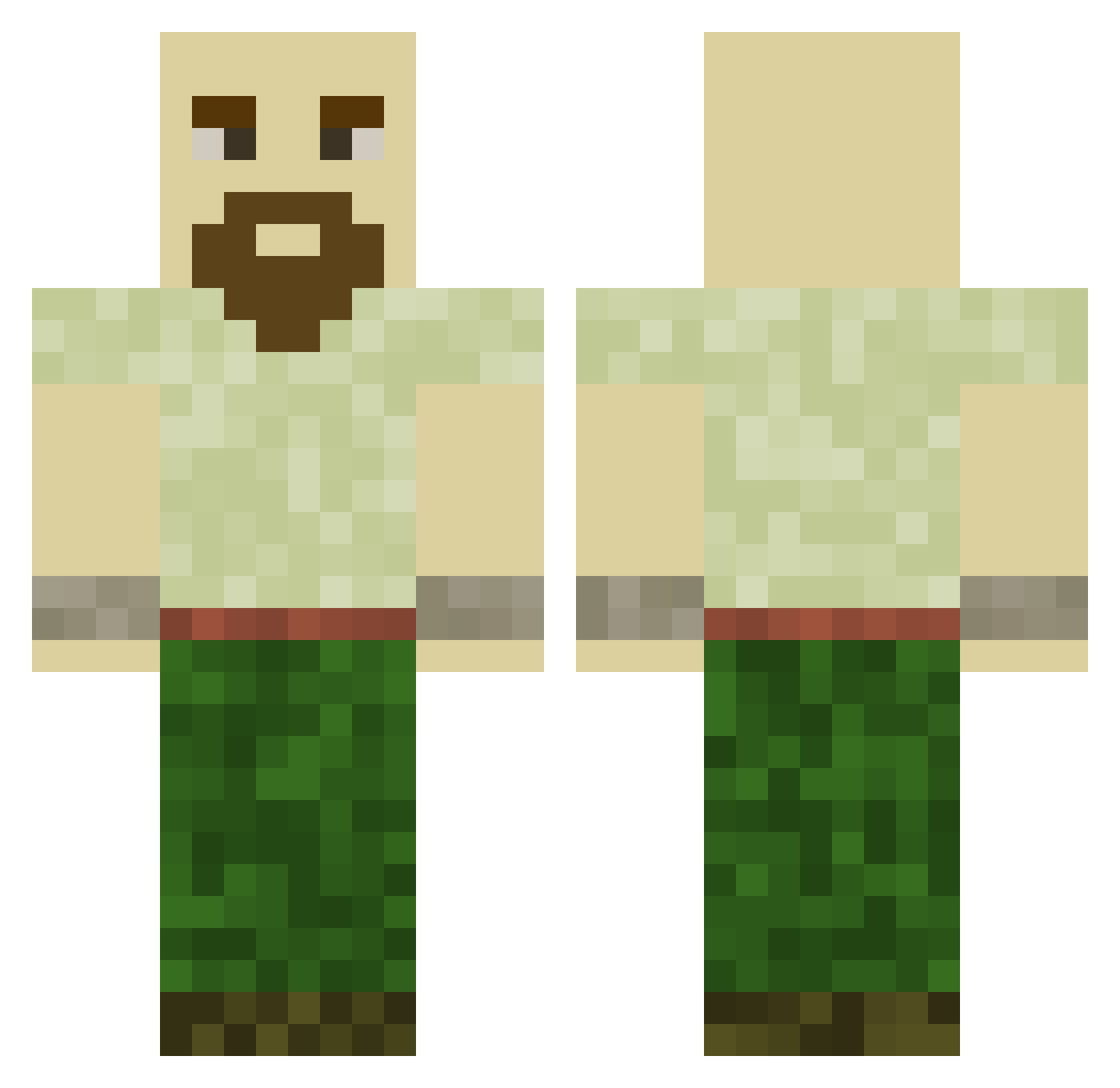 Mitchell_GG Minecraft skin, front and back view
