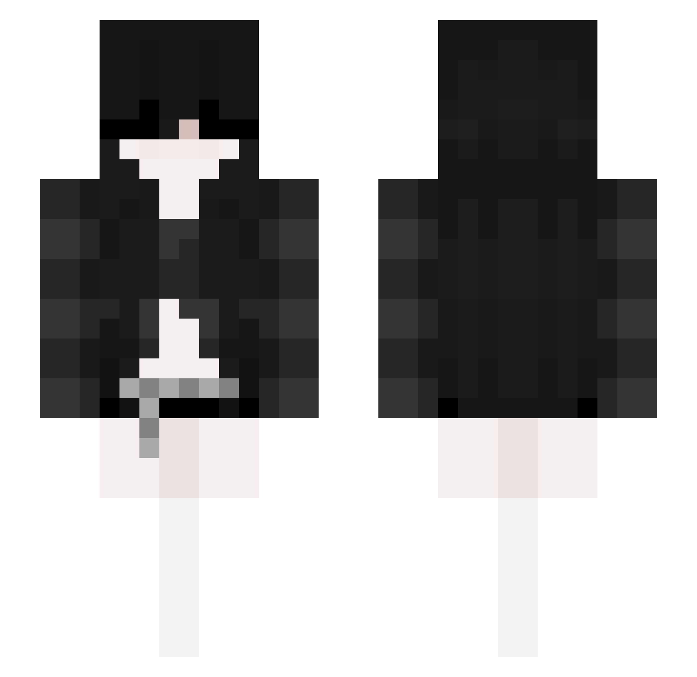 ItzLokoZ Minecraft skin, front and back view