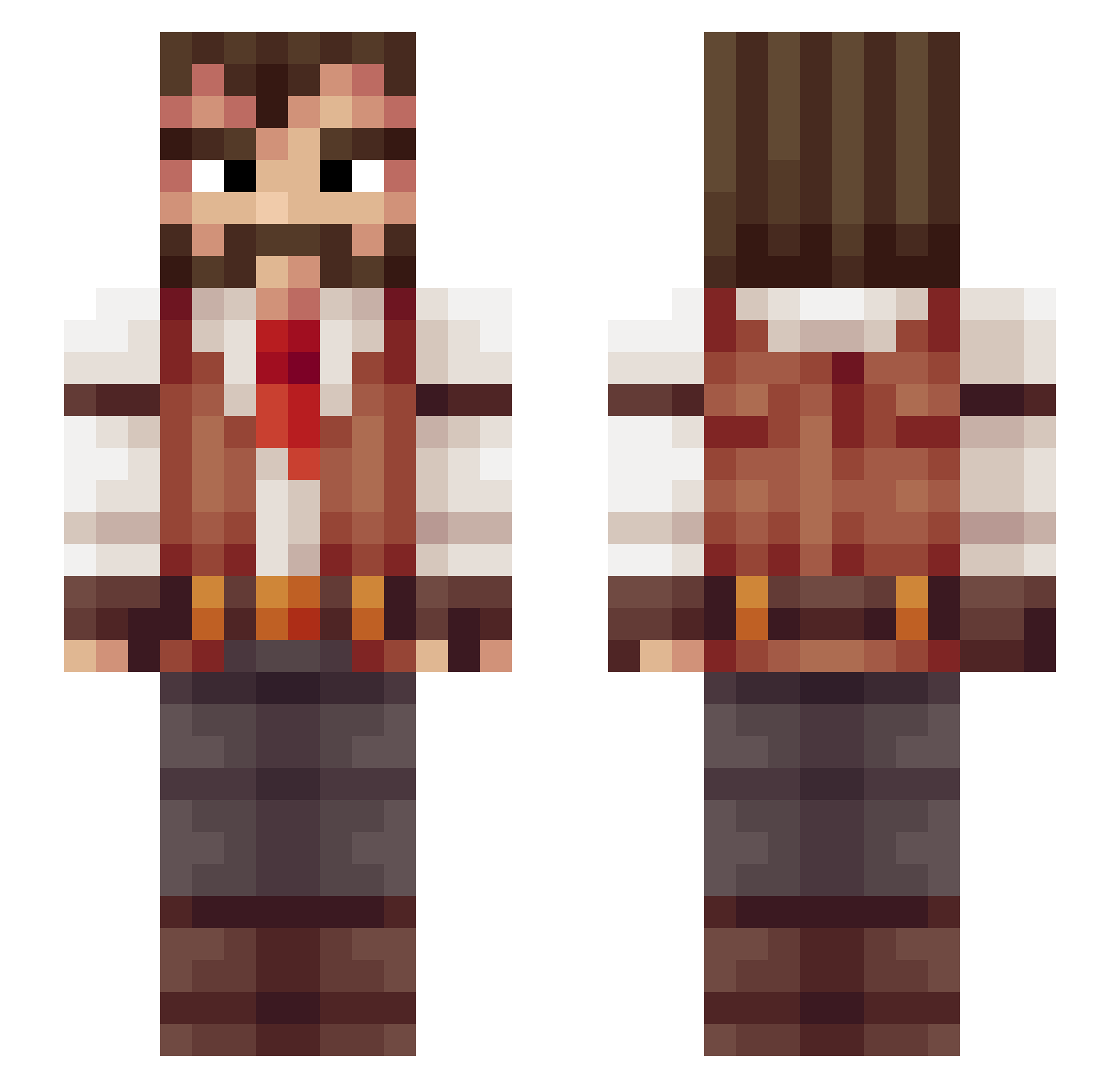 Balise00 Minecraft skin, front and back view