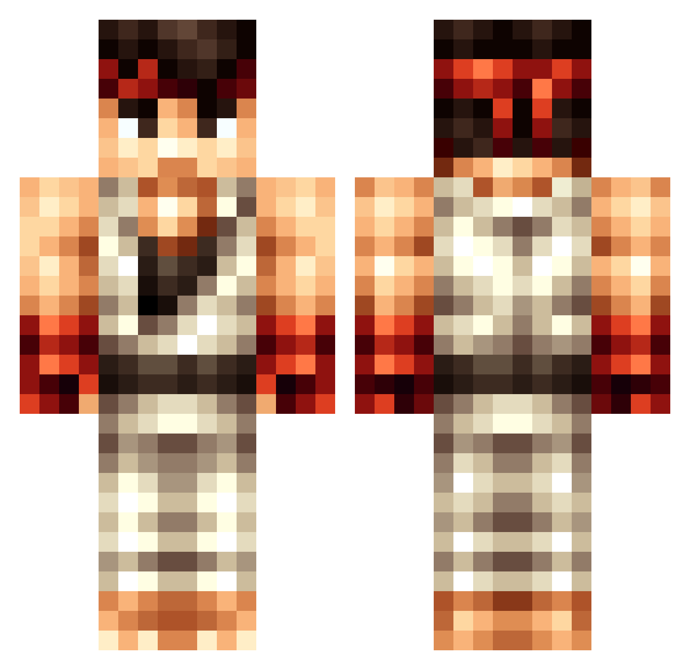 lejuan_james Minecraft skin, front and back view