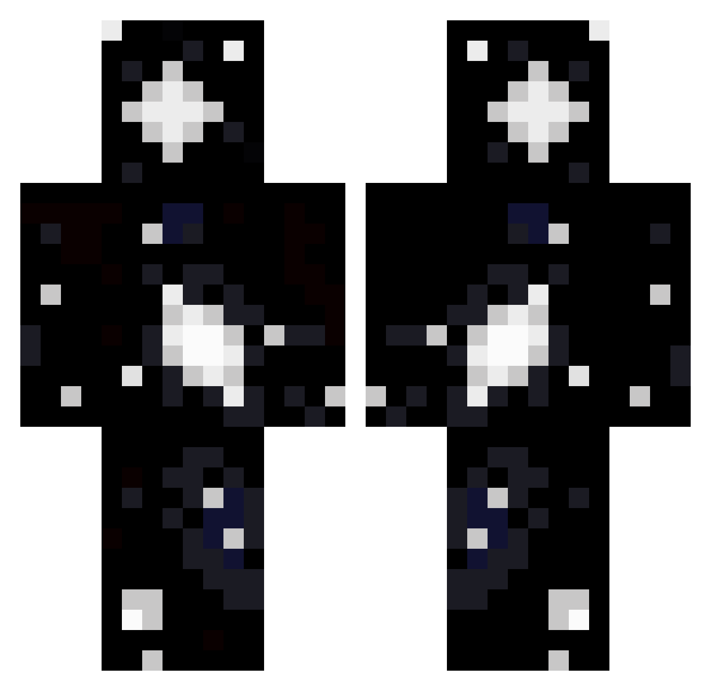 CosmicJellyBean Minecraft skin, front and back view