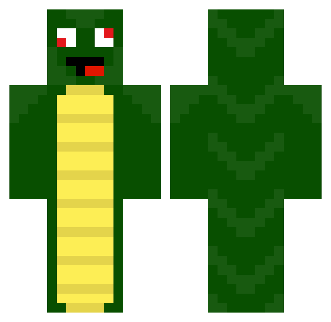 ConquestExE Minecraft skin, front and back view