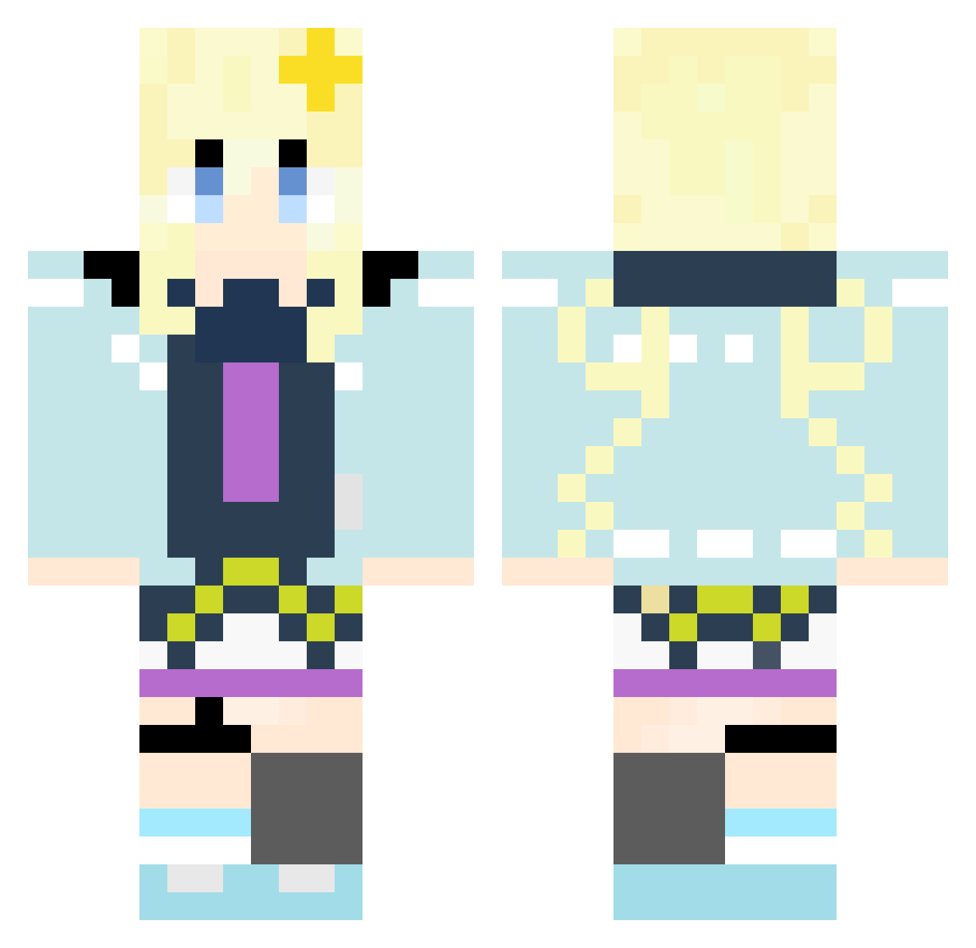 yumemimedu Minecraft skin, front and back view