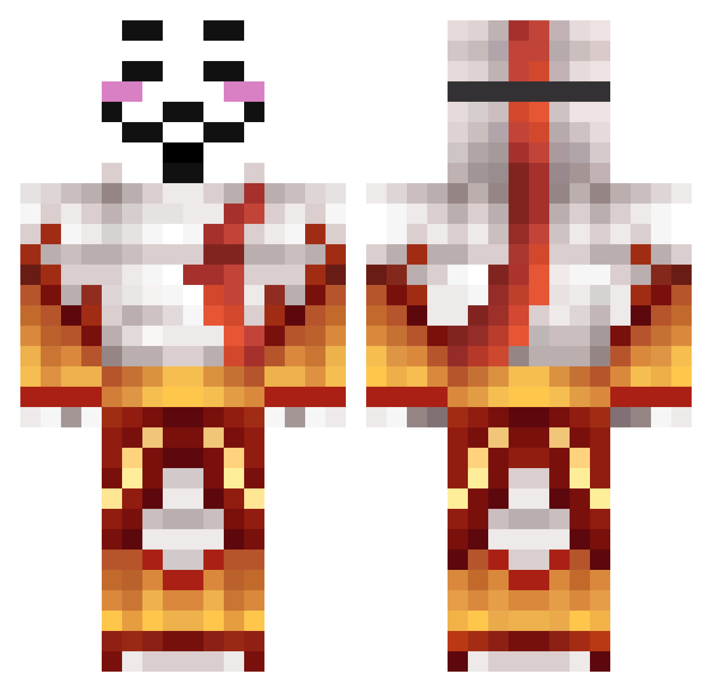 Wright1337 Minecraft skin, front and back view