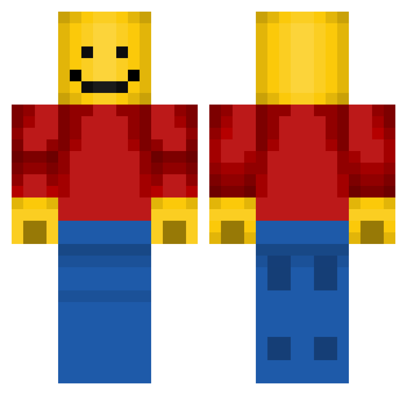 oKrish_ Minecraft skin, front and back view