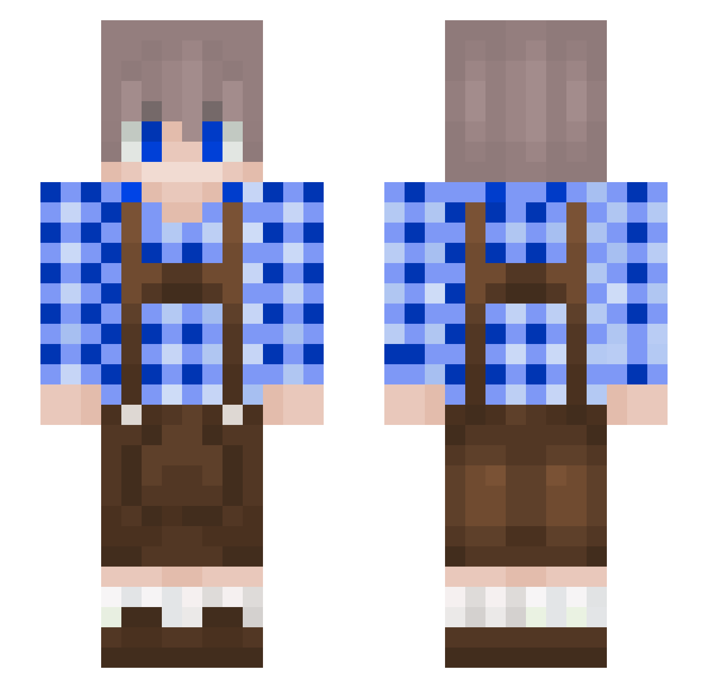 Loseptus Minecraft skin, front and back view