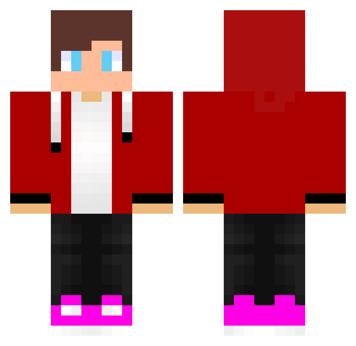 you_zakowwwwwww Minecraft skin, front and back view