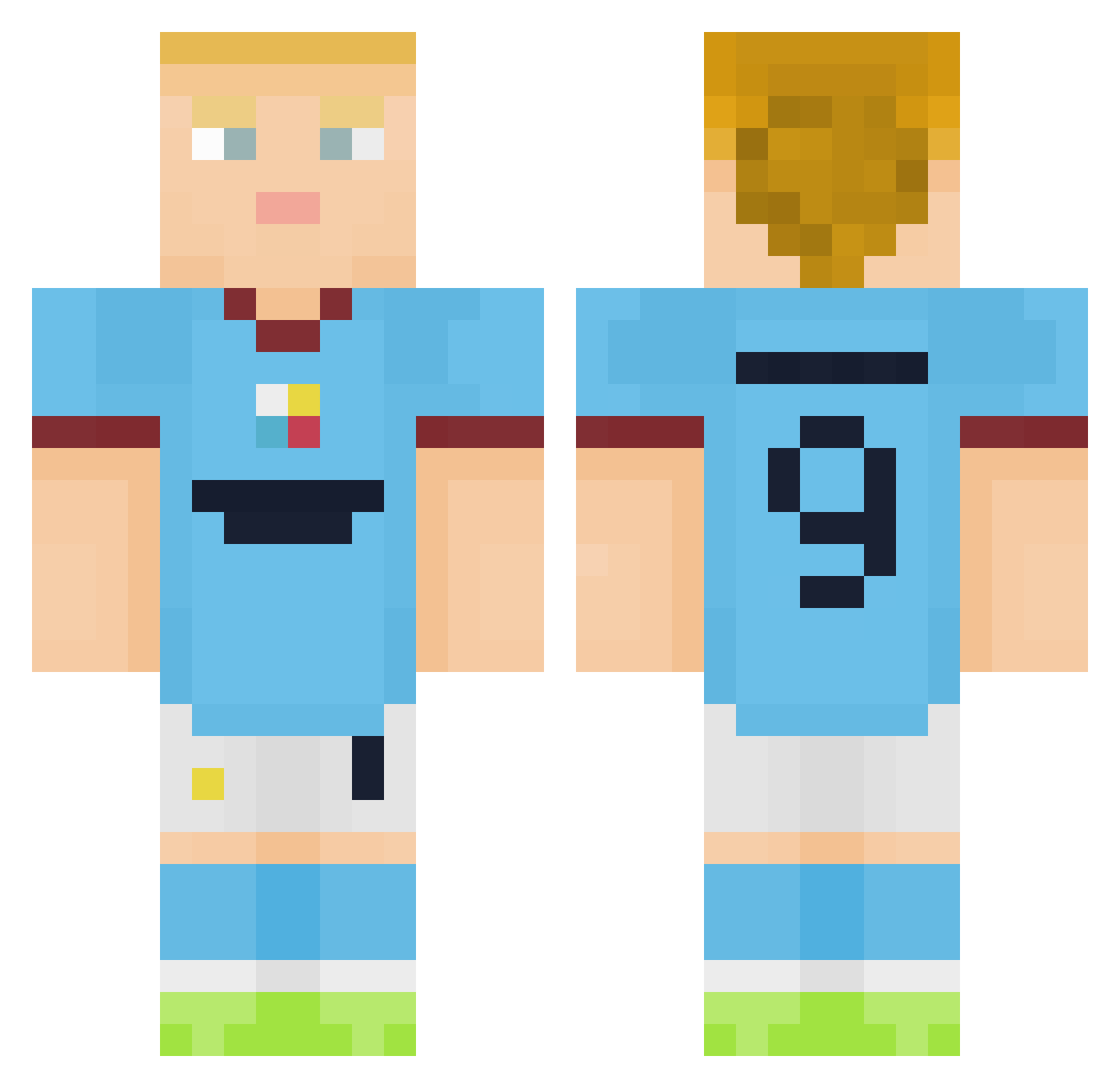 2askEH Minecraft skin, front and back view