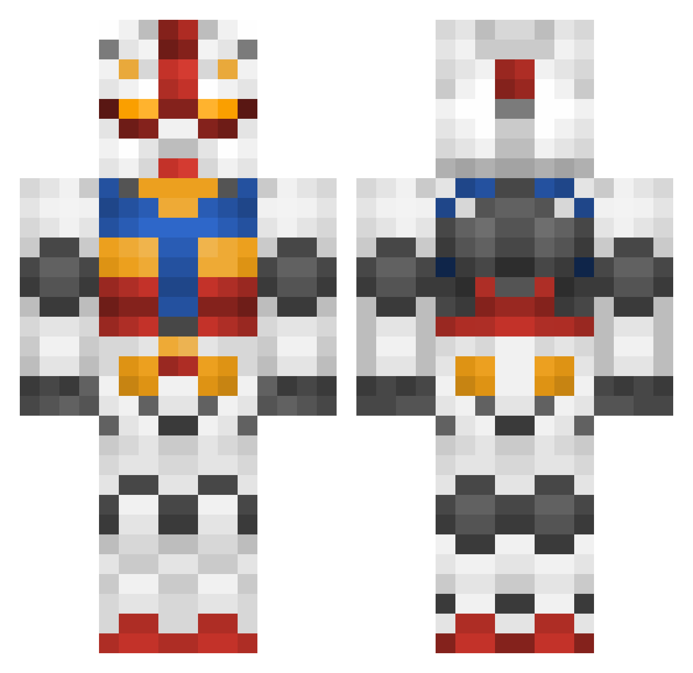 MarcandMarquez Minecraft skin, front and back view