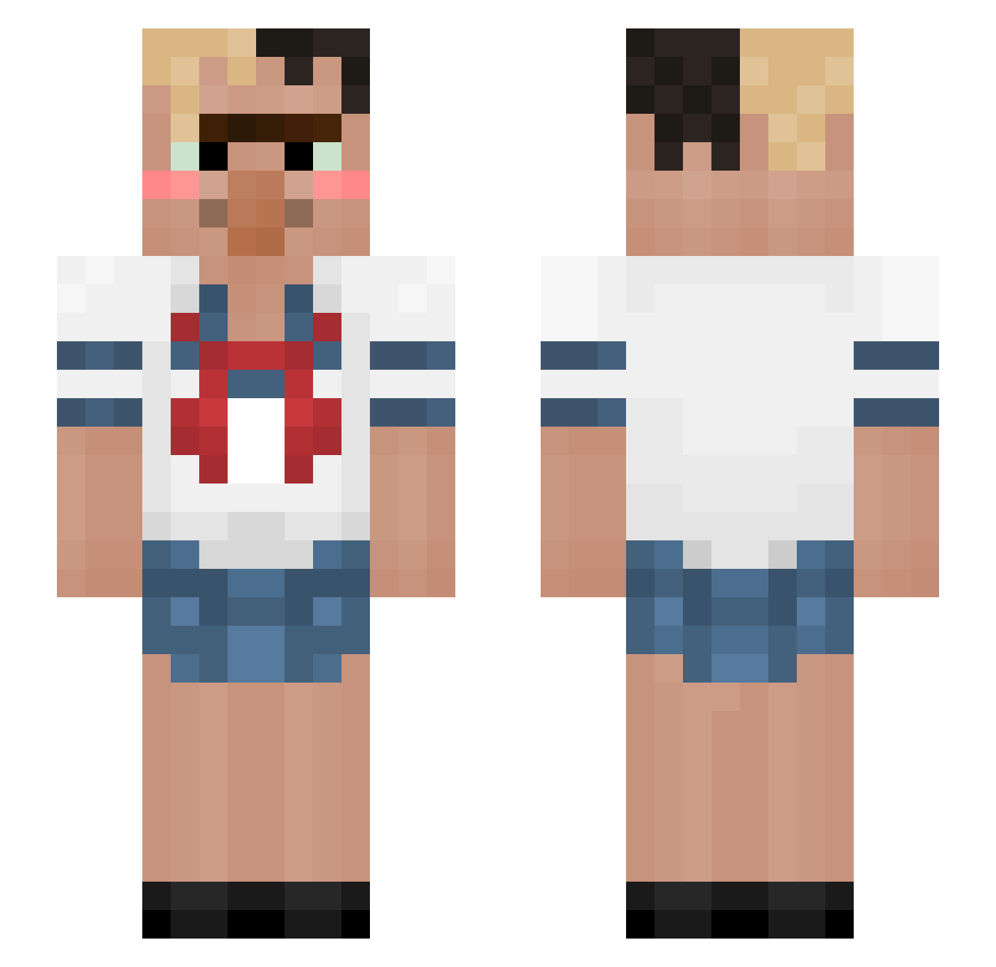 Villajah Minecraft skin, front and back view