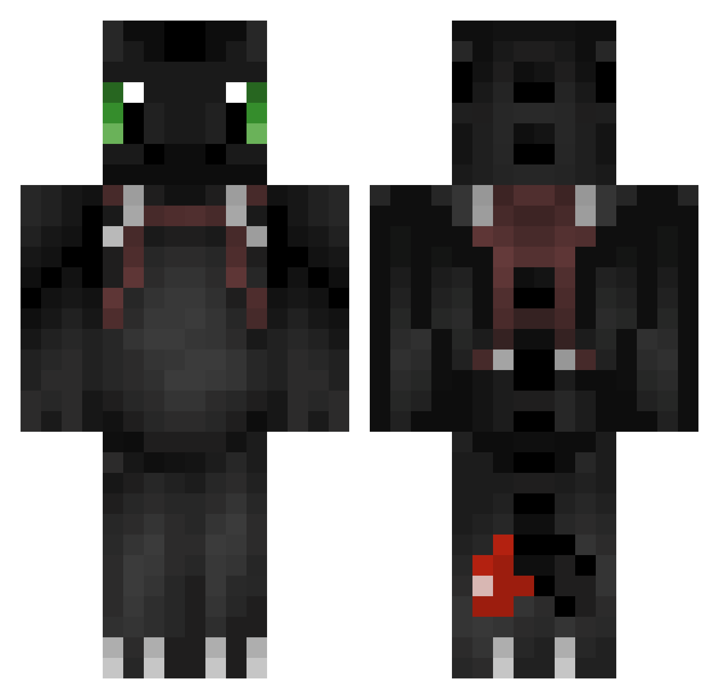 kpobo1488 Minecraft skin, front and back view