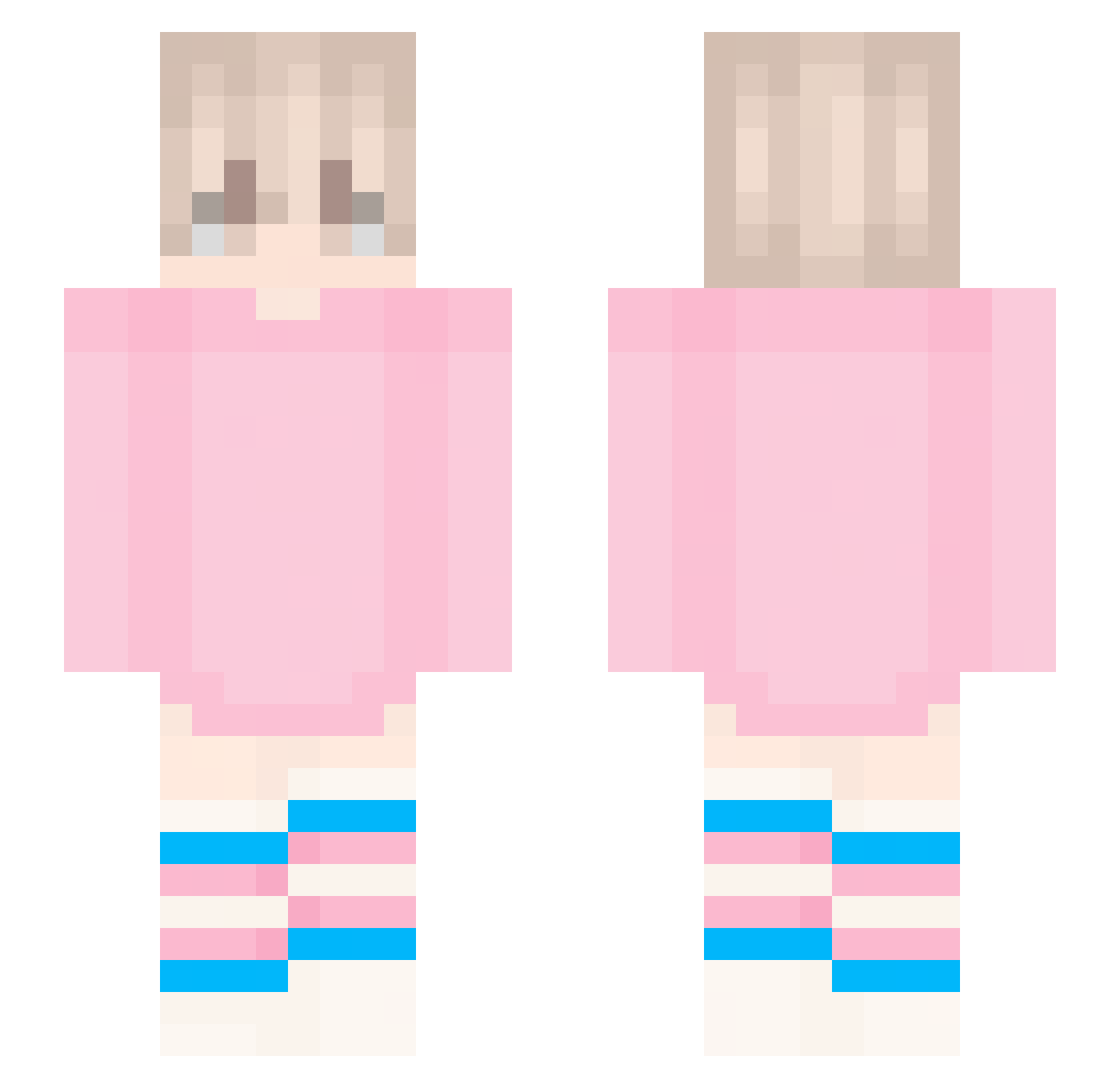 MLGLennmaster Minecraft skin, front and back view