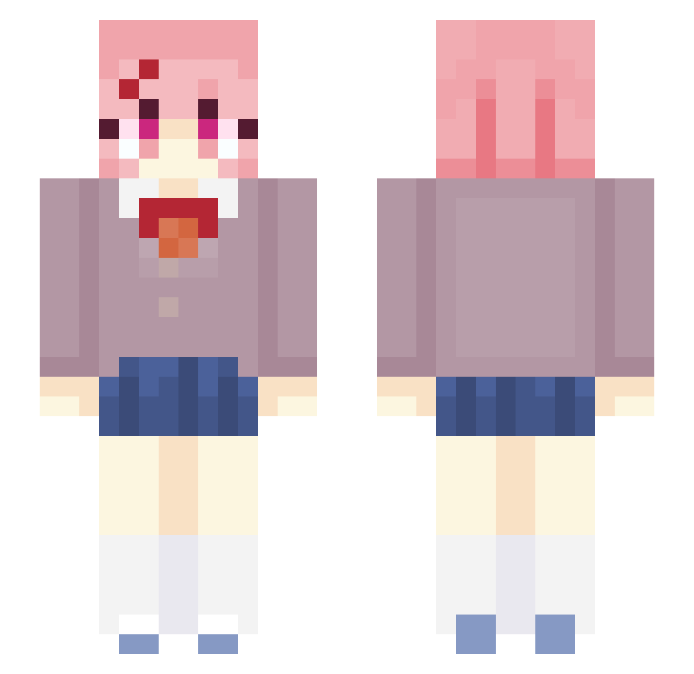 Glogsi Minecraft skin, front and back view