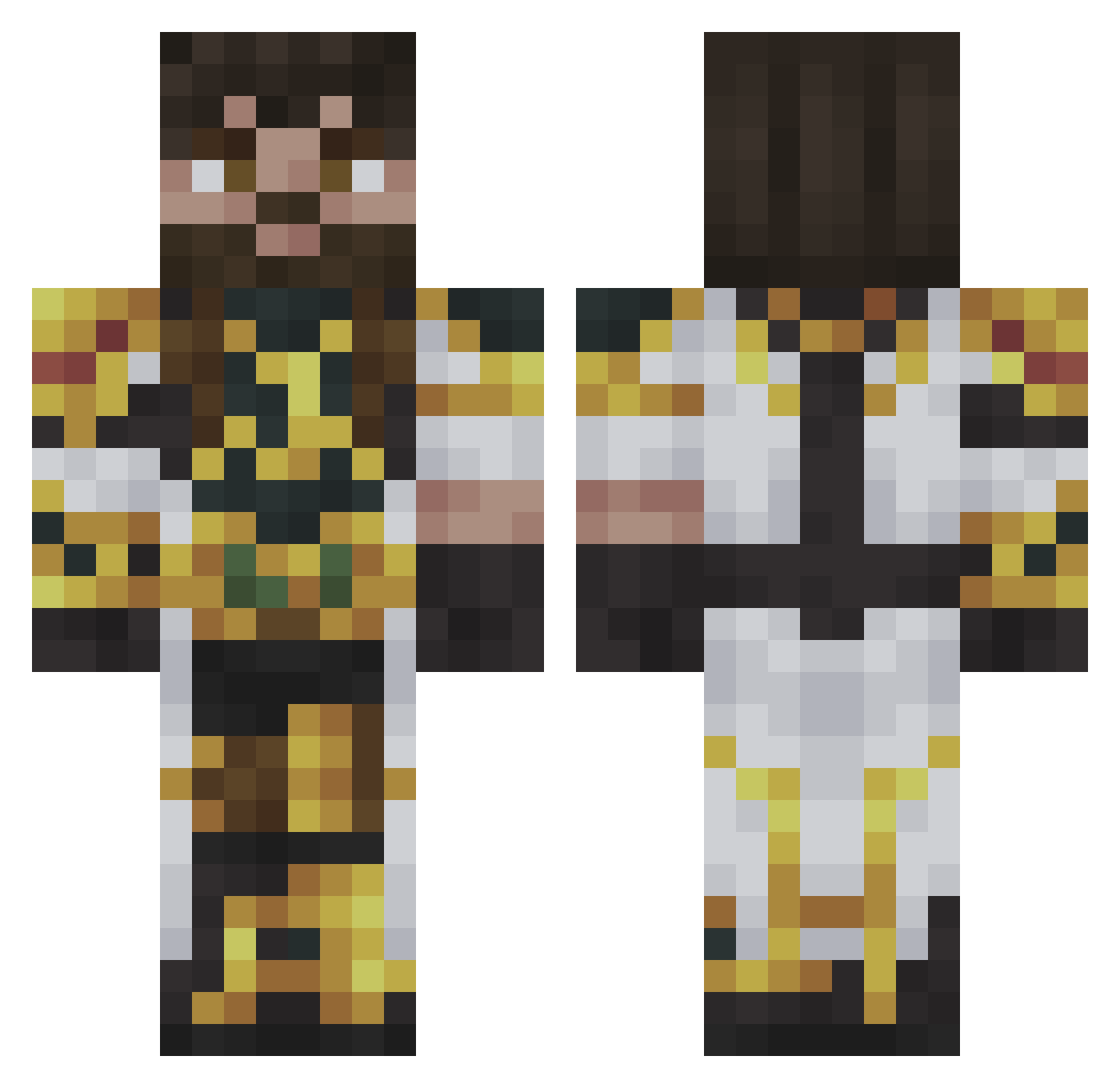 IMeffiI Minecraft skin, front and back view