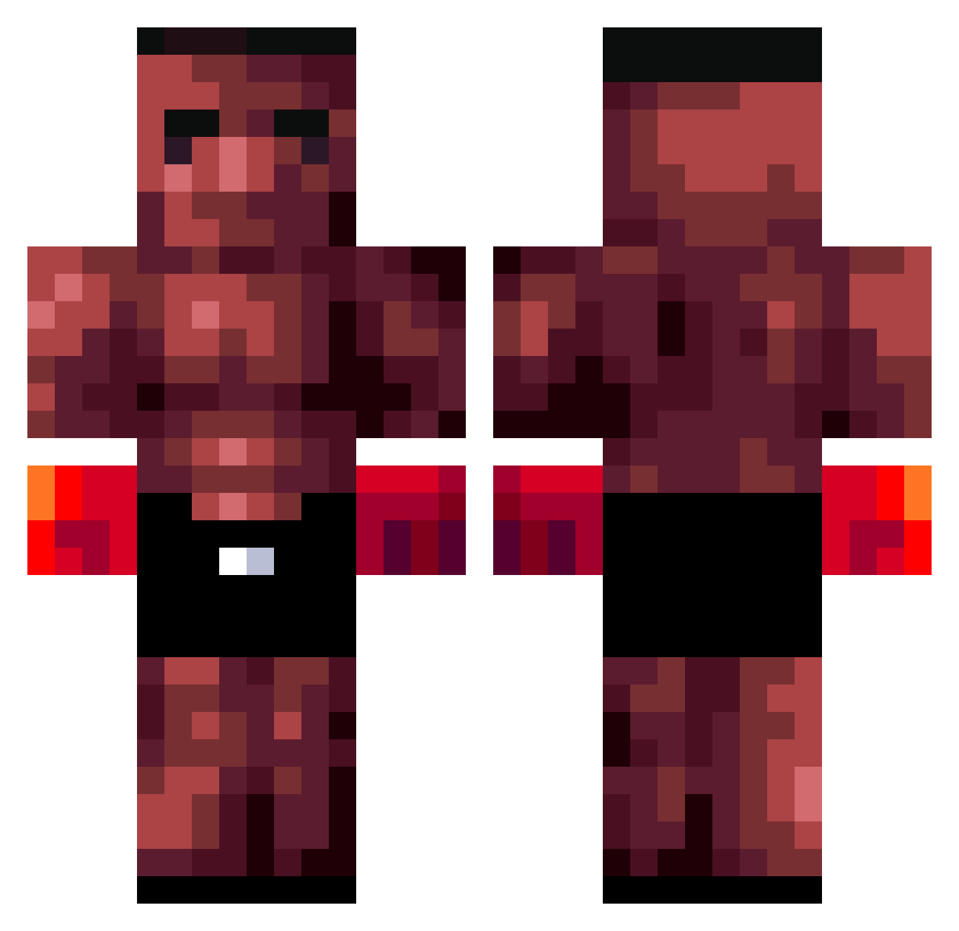 Chalkwalk Minecraft skin, front and back view