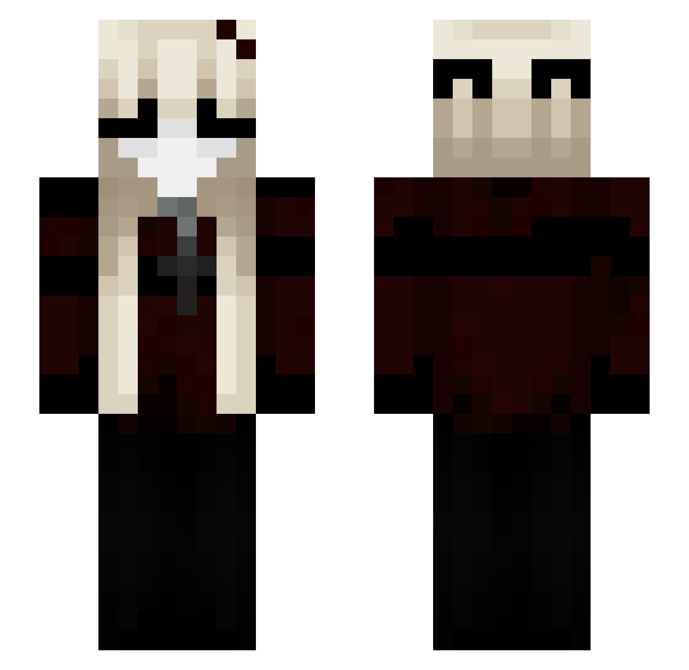 Noa2511 Minecraft skin, front and back view