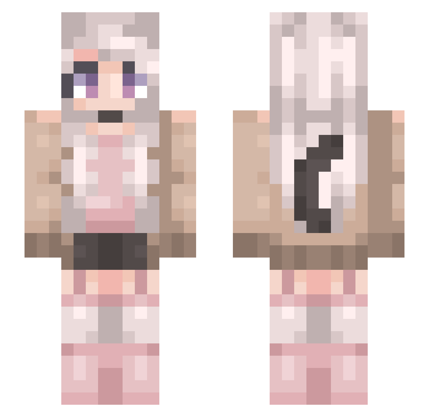 Martyniix Minecraft skin, front and back view