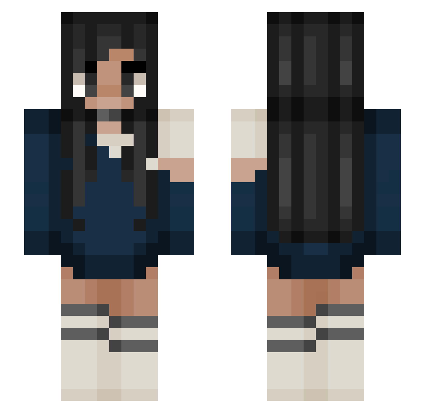 beabadobee777 Minecraft skin, front and back view