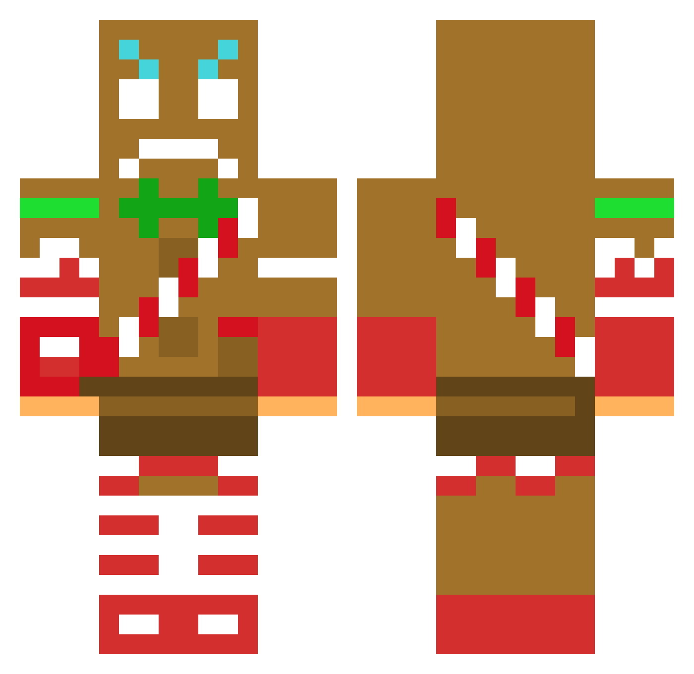 ToxicNXC Minecraft skin, front and back view
