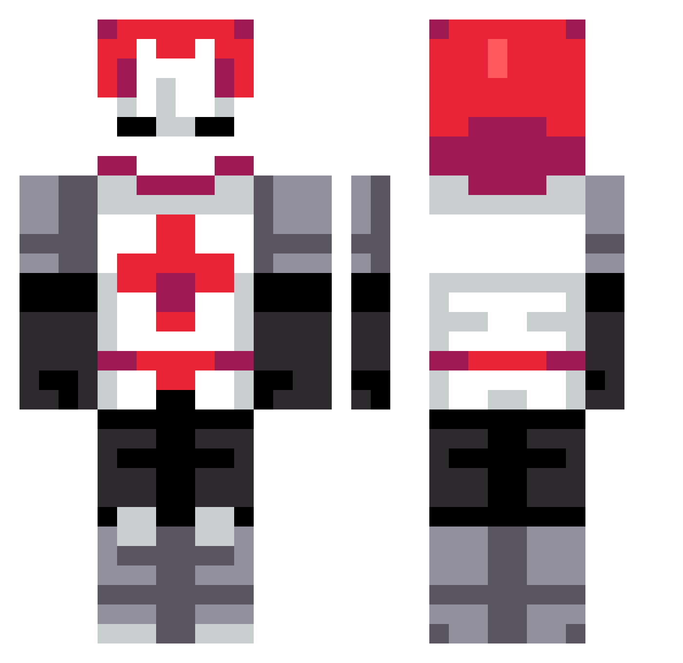 Sv2BvViHg48rhSv2 Minecraft skin, front and back view