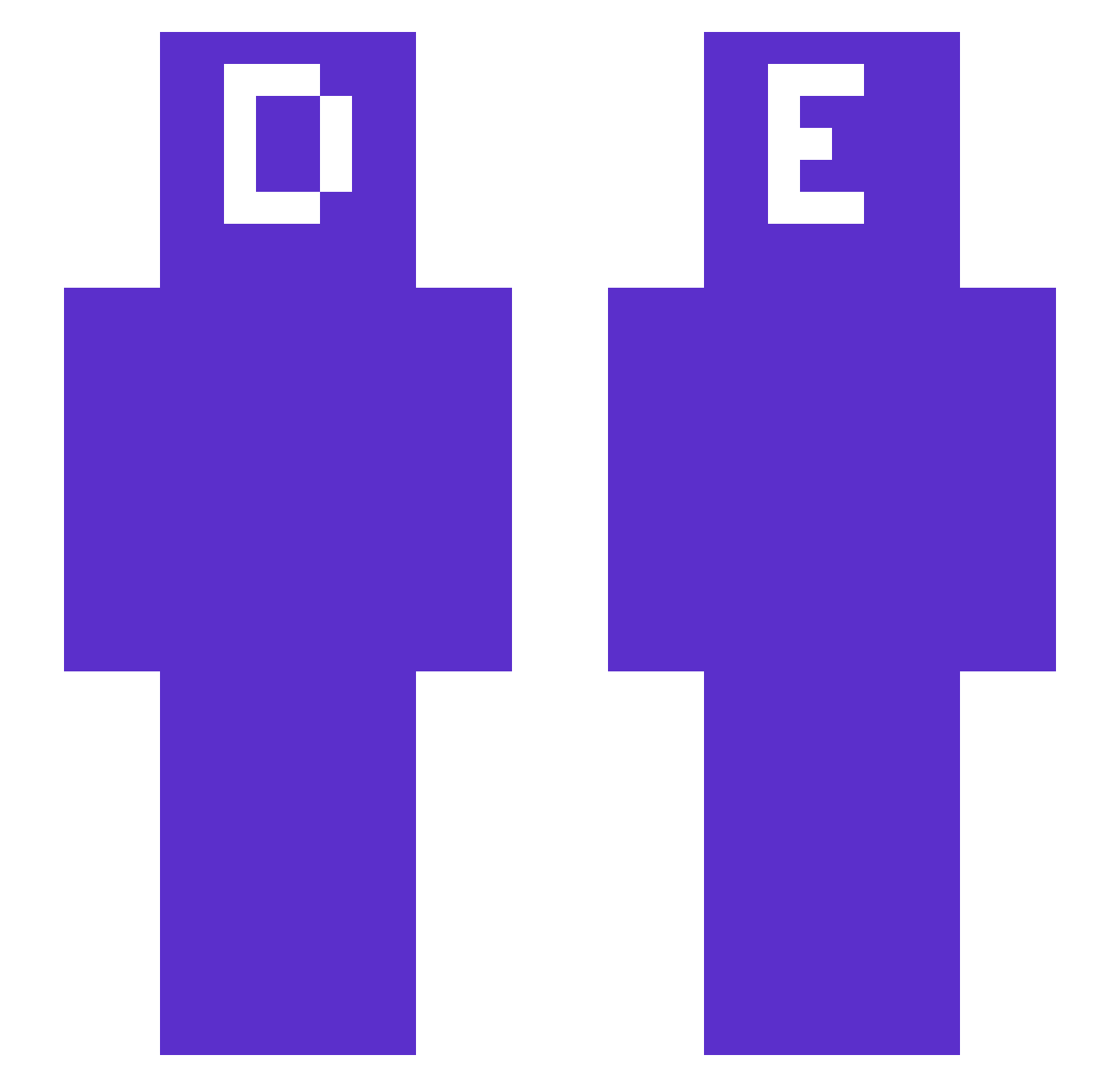 Retarders Minecraft skin, front and back view