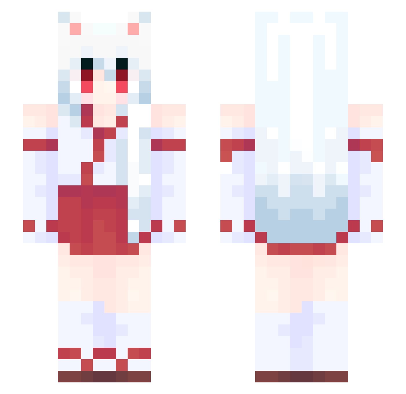 _High_ELL Minecraft skin, front and back view