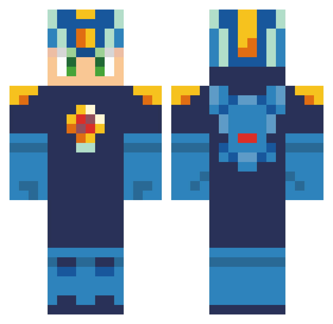 goondoggy Minecraft skin, front and back view