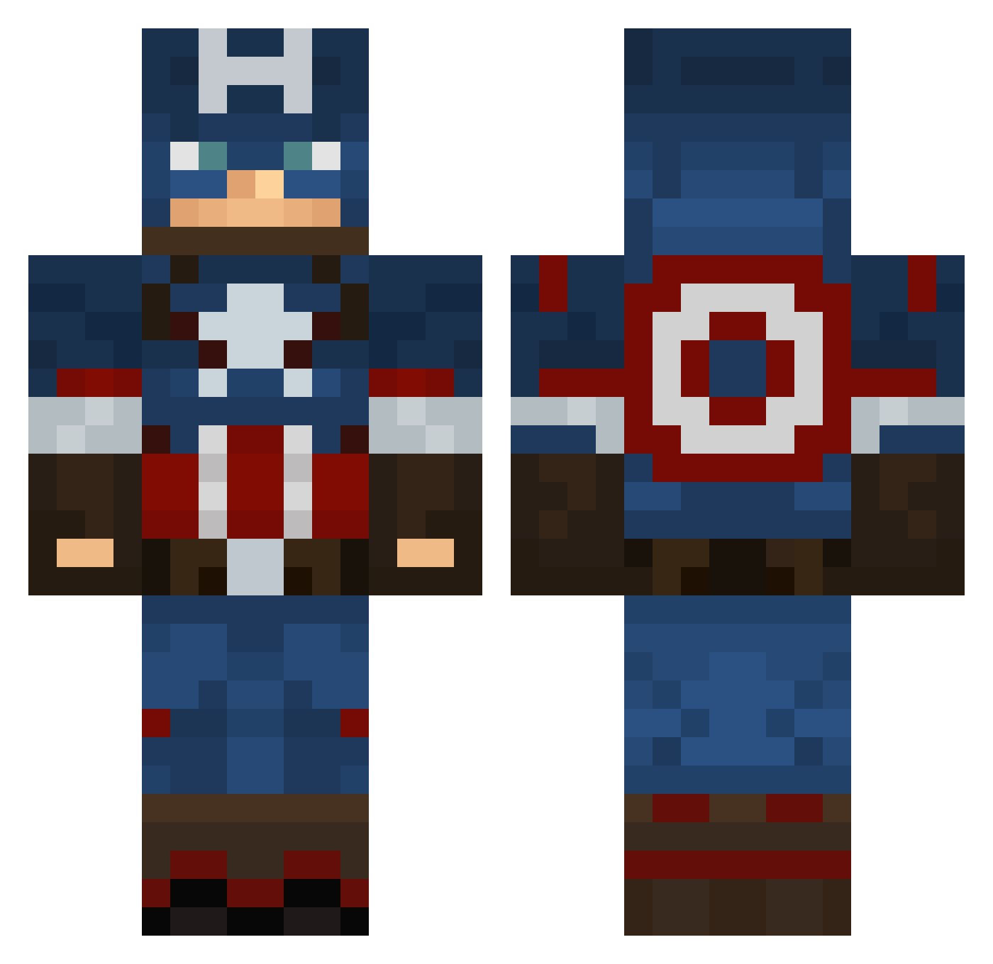 XoDad Minecraft skin, front and back view