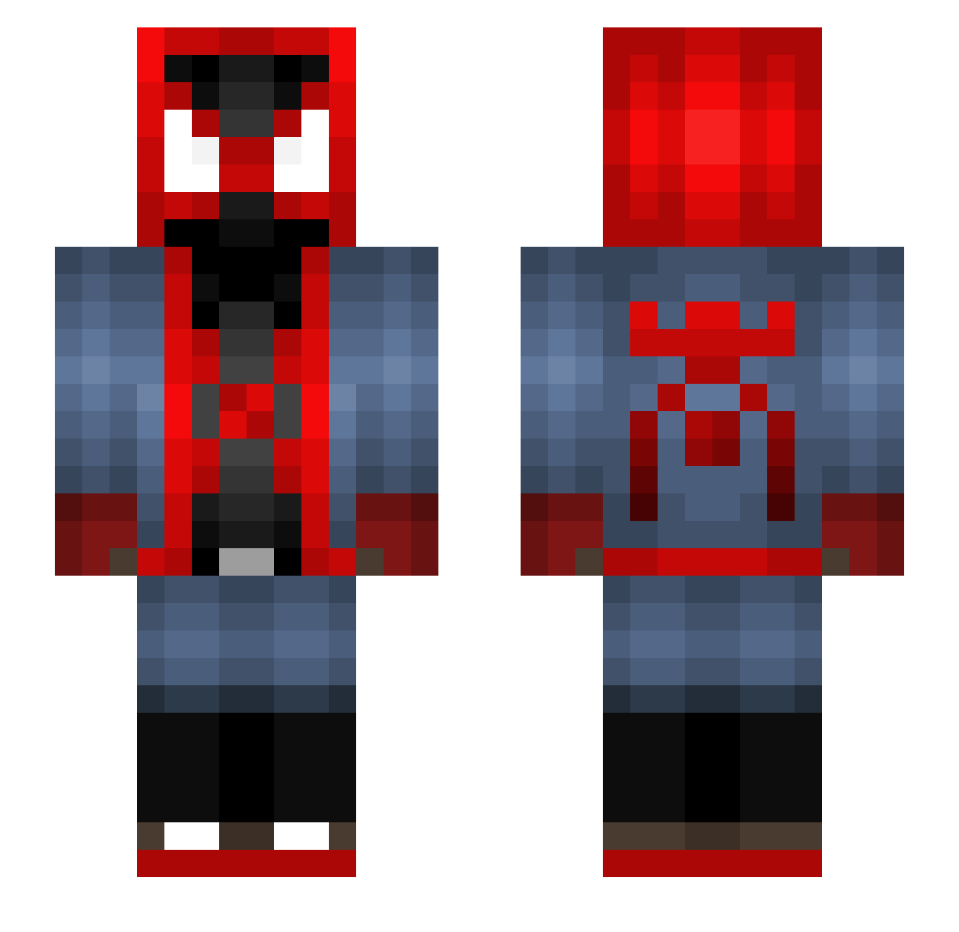 GoldenChampion Minecraft skin, front and back view
