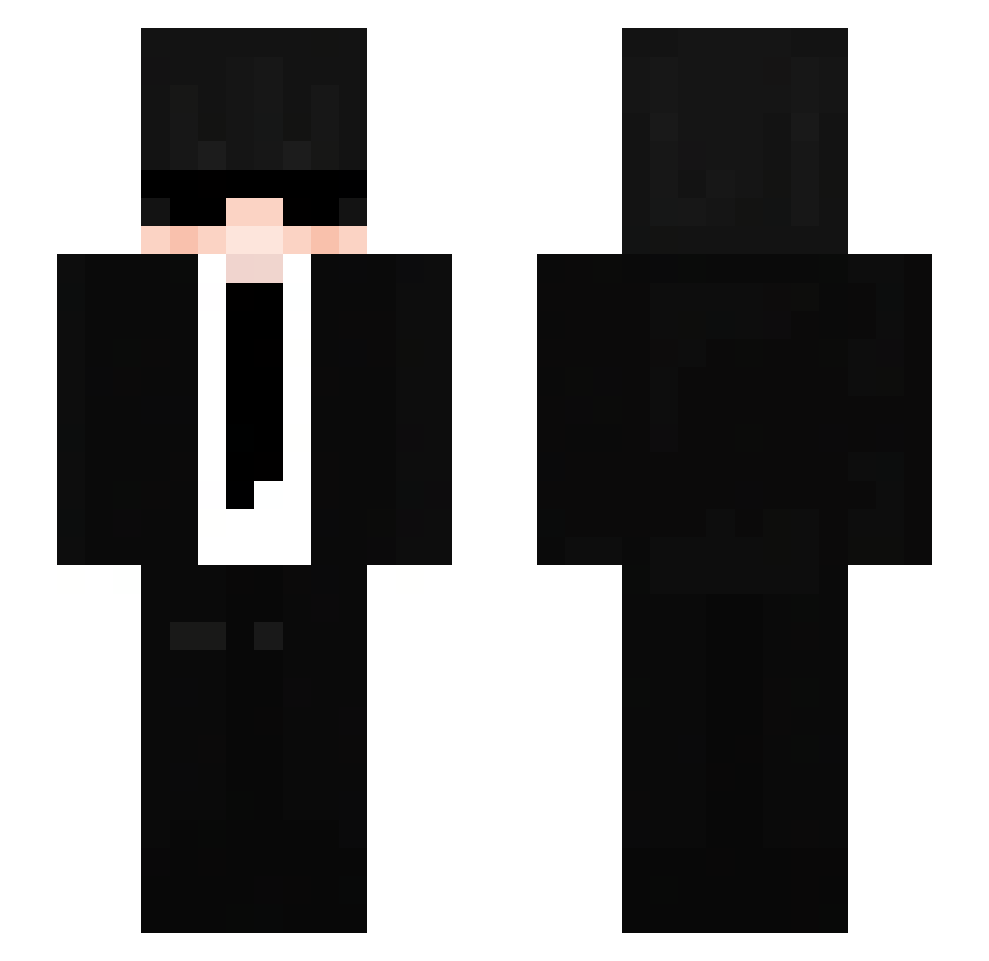 qzzTim Minecraft skin, front and back view