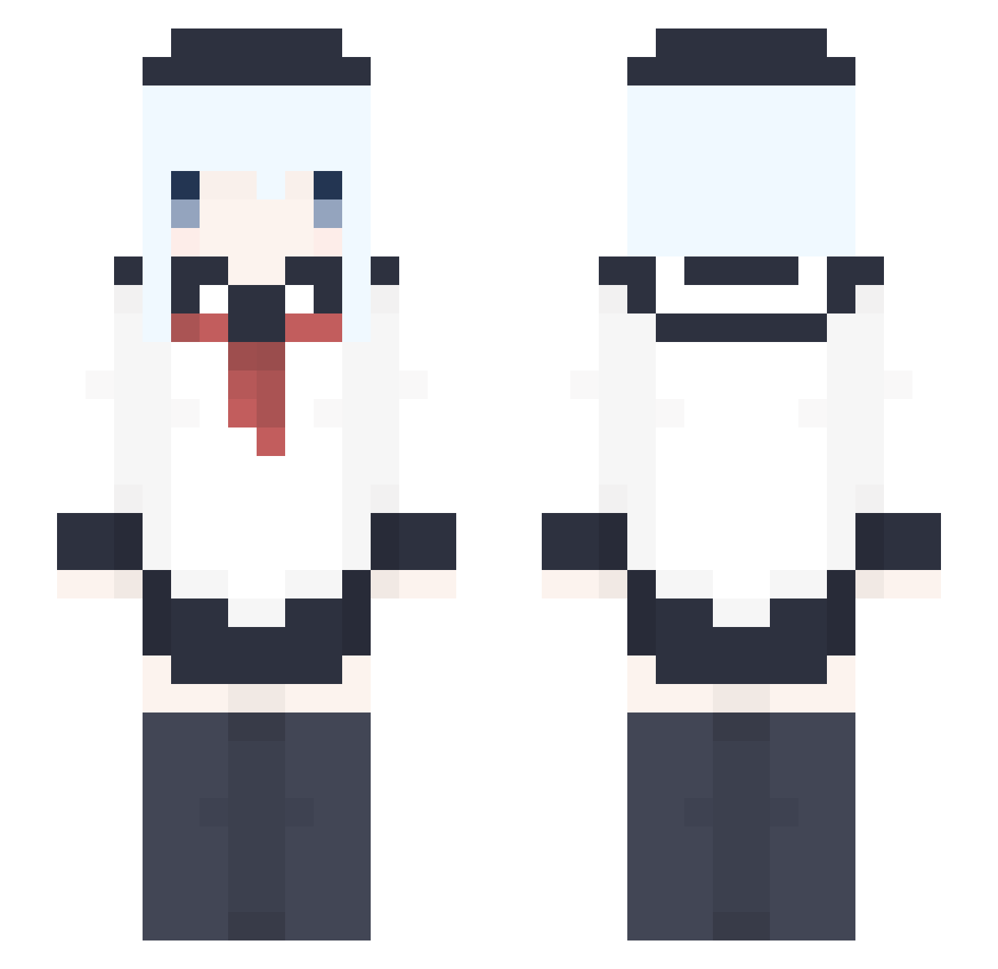 GensterAce Minecraft skin, front and back view