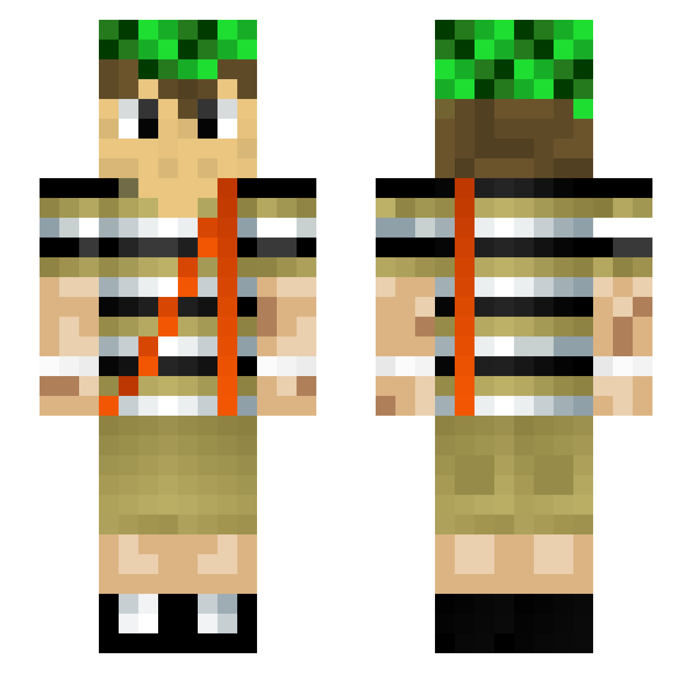 lllkkjj Minecraft skin, front and back view