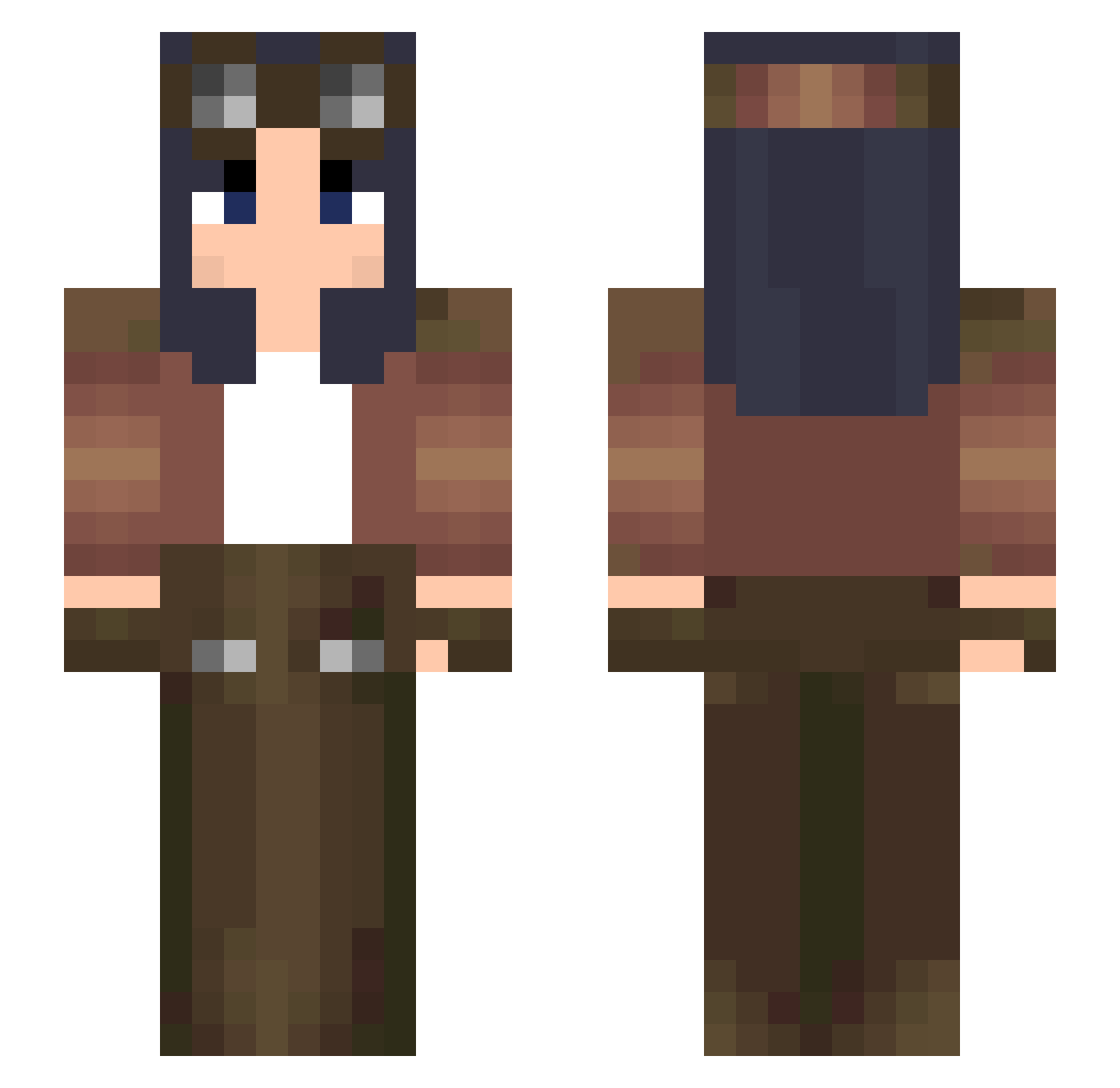 villiaumite Minecraft skin, front and back view