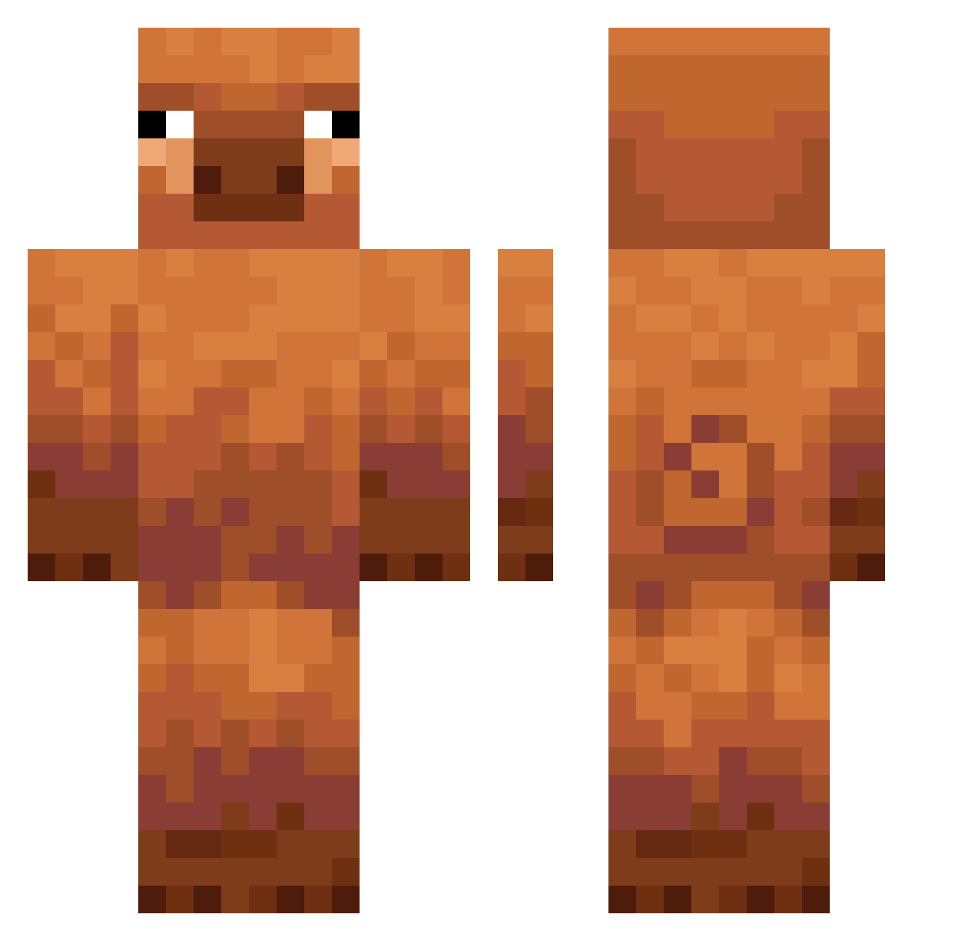 FiggyThePiggy504 Minecraft skin, front and back view