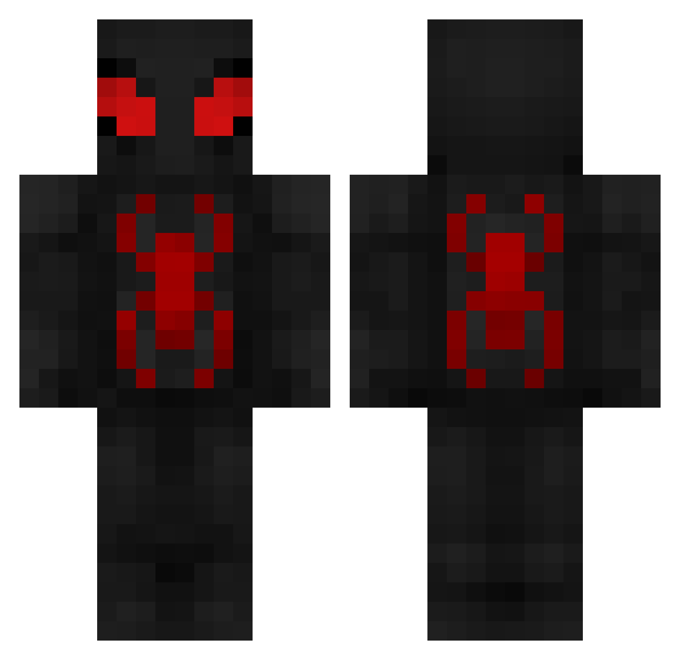vuukiee Minecraft skin, front and back view
