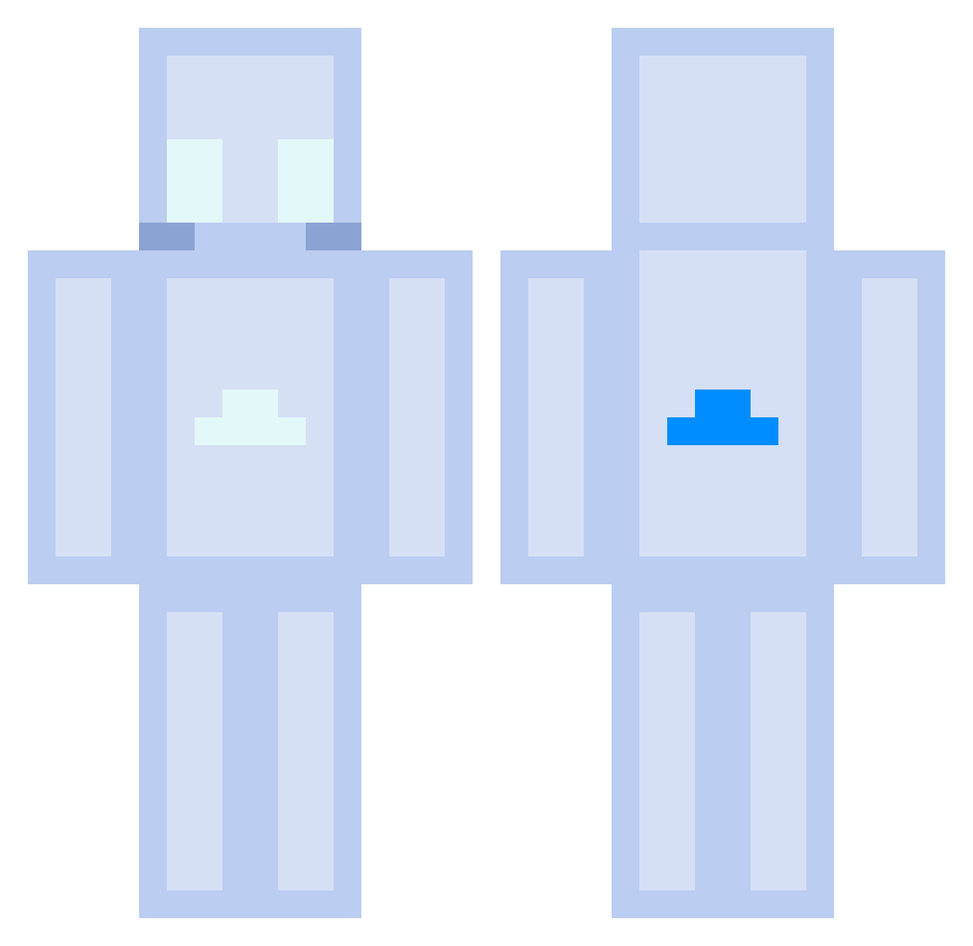 uracutiee Minecraft skin, front and back view