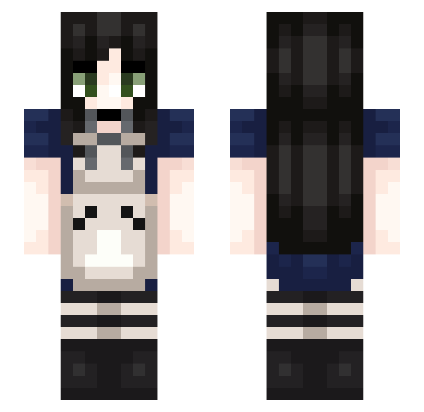ShadeSal Minecraft skin, front and back view