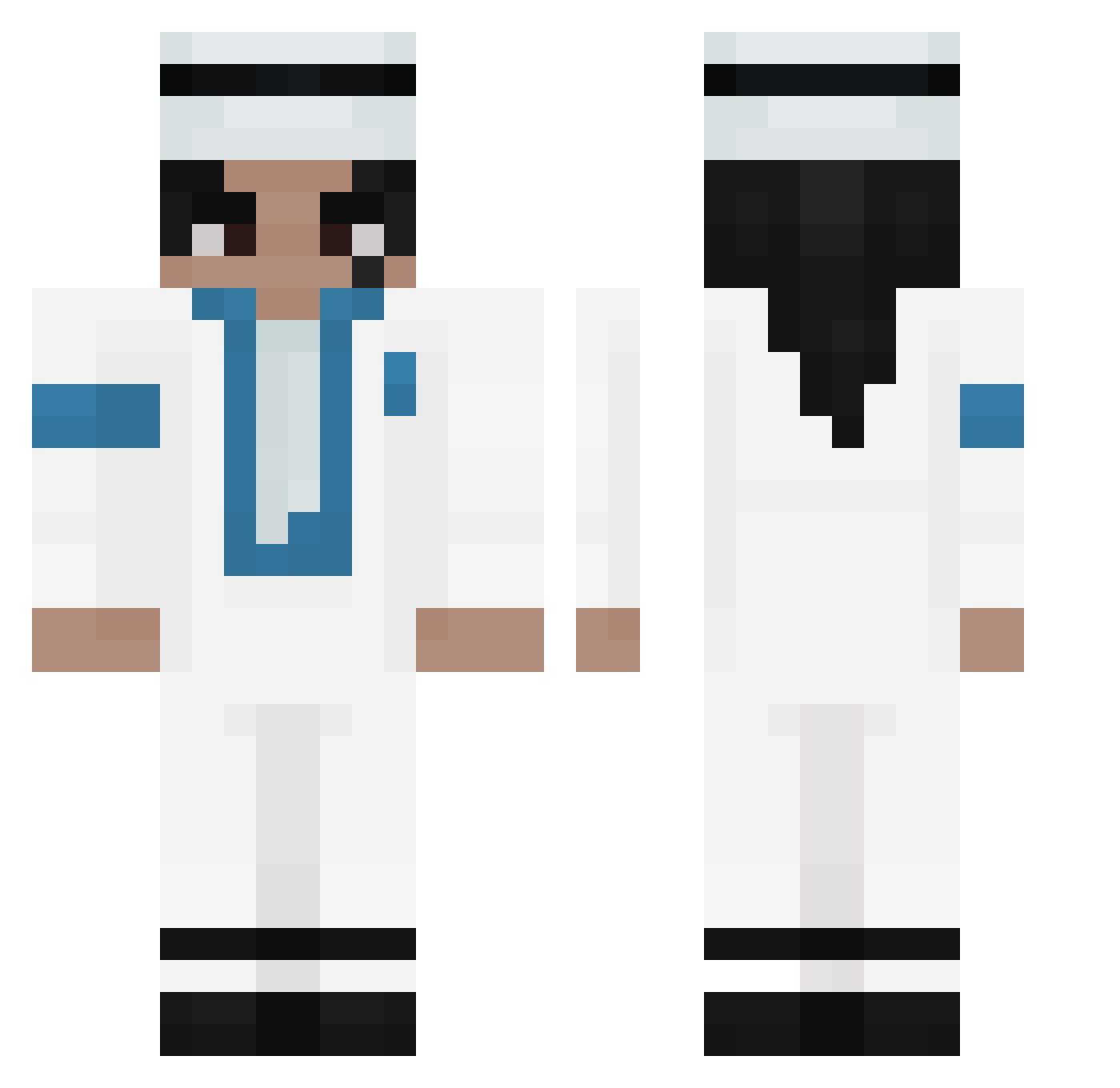 EromeCom Minecraft skin, front and back view